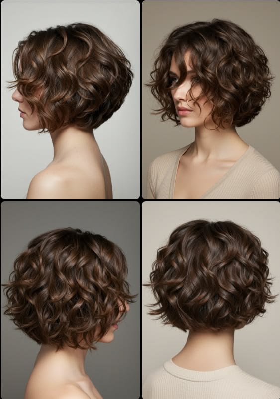 Short Wavy Bob Cut